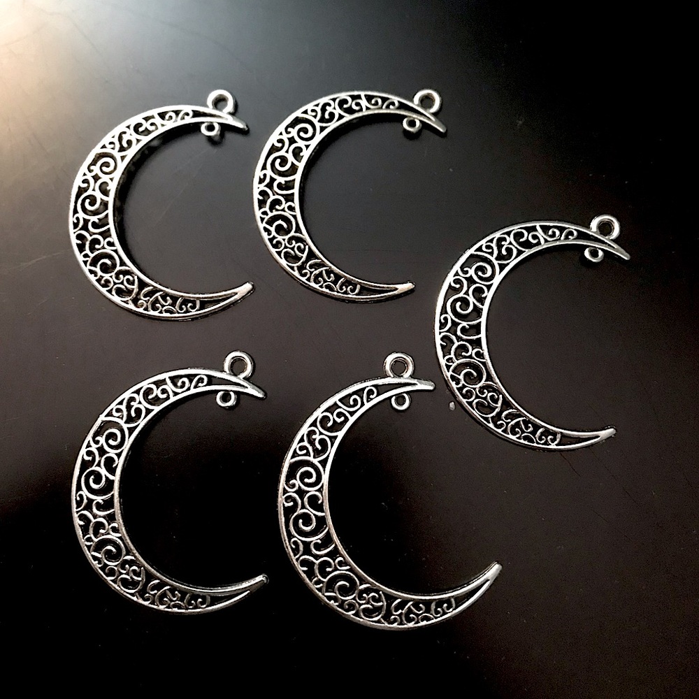 Silver Elegant Moon Charms